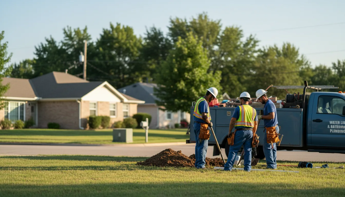 Residential water line and bathroom plumbing service in Churchs Ferry, ND